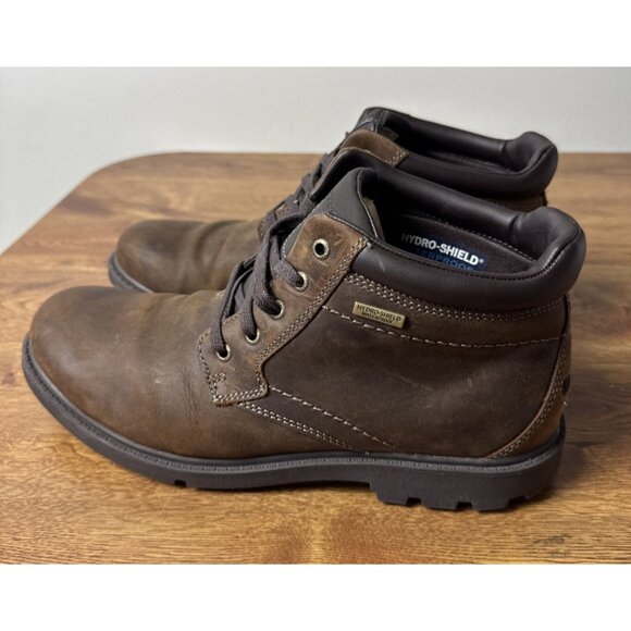 Men’s Rockport Rugged Bucks Waterproof/Hydroshield Boots Size 8.5 W - Picture 1 of 11